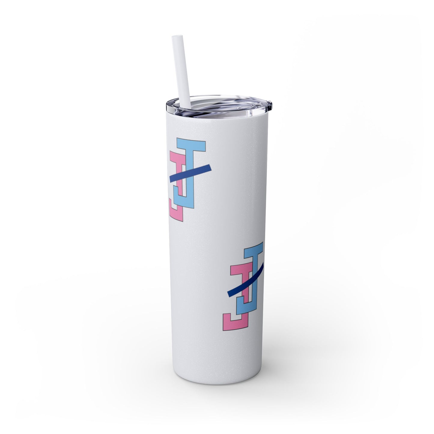 J&J Skinny Tumbler with Straw, 20oz