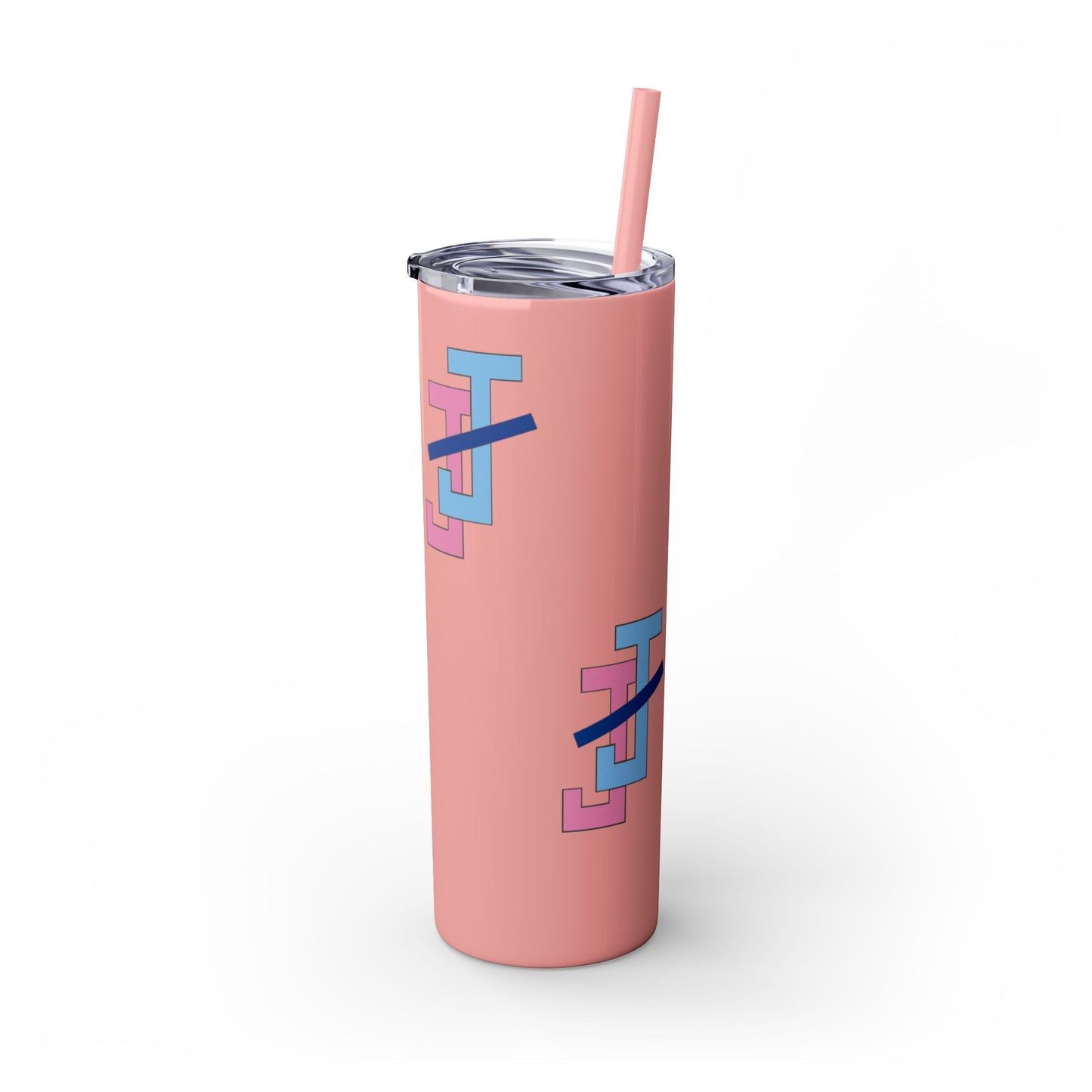 J&J Skinny Tumbler with Straw, 20oz