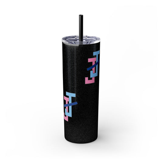 J&J Skinny Tumbler with Straw, 20oz