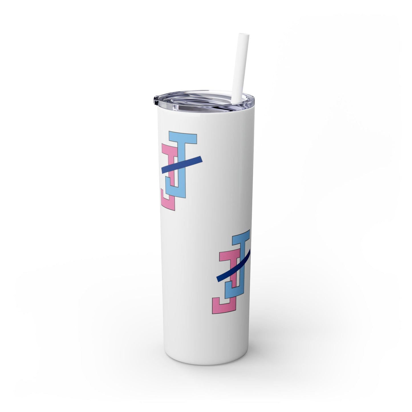 J&J Skinny Tumbler with Straw, 20oz
