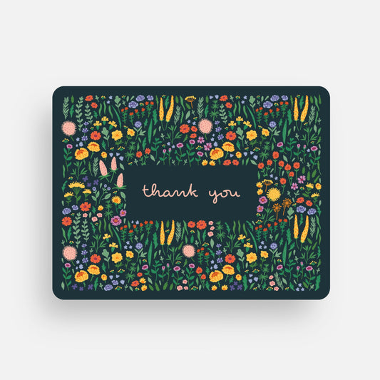 Floral Thank You Postcard